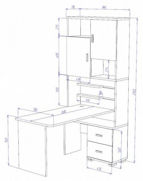 Стол компьютерный Домино СР-720/140 в Камышлове - kamyshlov.mebel24.online | фото 2