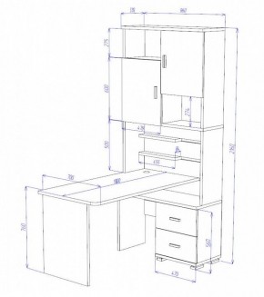 Стол компьютерный Домино СР-720/180 в Камышлове - kamyshlov.mebel24.online | фото 2