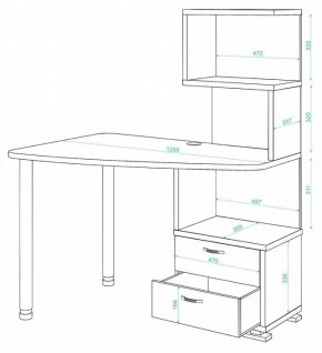 Стол компьютерный СКМ-60 в Камышлове - kamyshlov.mebel24.online | фото 2