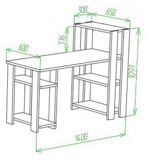 Стол компьютерный Slim СТН-110/140 в Камышлове - kamyshlov.mebel24.online | фото 2