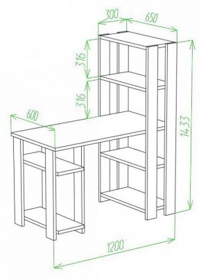 Стол компьютерный Slim СТН-145/120 в Камышлове - kamyshlov.mebel24.online | фото 2