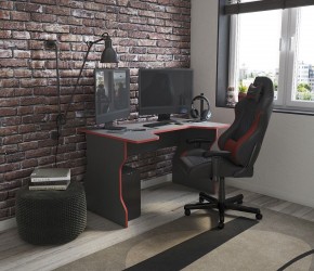 Стол компьютерный ВАРДИГ K1 120x82, антрацит/красный в Камышлове - kamyshlov.mebel24.online | фото 4