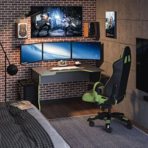 Стол компьютерный ВАРДИГ K1 120x82, антрацит/лайм в Камышлове - kamyshlov.mebel24.online | фото 4