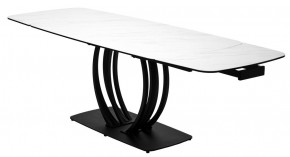 Стол MATERA 160 MARBLES KL-99 Белый мрамор матовый, итальянская керамика/ черный каркас, ®DISAUR в Камышлове - kamyshlov.mebel24.online | фото 8