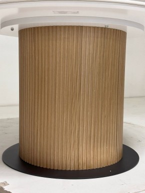 Стол MESA D120 цвет БЕЛЫЙ МРАМОР M326 / Каркас OAK, ®DISAUR в Камышлове - kamyshlov.mebel24.online | фото 4