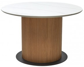 Стол MESA D120 цвет БЕЛЫЙ МРАМОР M326 / Каркас OAK, ®DISAUR в Камышлове - kamyshlov.mebel24.online | фото 9