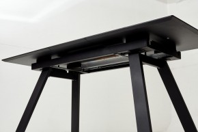 Стол Морис 140 БЕЖЕВЫЙ МРАМОР, стекло/ ЧЕРНЫЙ М-City в Камышлове - kamyshlov.mebel24.online | фото 9