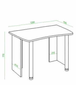 Стол офисный Домино Лайт СКЛ-Софт120 в Камышлове - kamyshlov.mebel24.online | фото 3