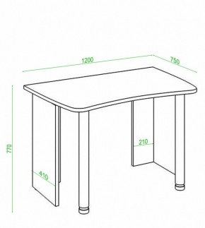 Стол офисный Домино Лайт СКЛ-Софт120 в Камышлове - kamyshlov.mebel24.online | фото 2