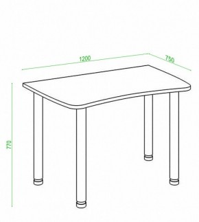 Стол офисный Домино Лайт СКЛ-Софт120МО в Камышлове - kamyshlov.mebel24.online | фото 2