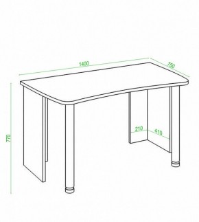 Стол офисный Домино Лайт СКЛ-Софт140 в Камышлове - kamyshlov.mebel24.online | фото 3