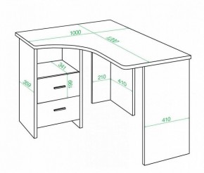 Стол письменный Домино Lite СКЛ-Угл 120 в Камышлове - kamyshlov.mebel24.online | фото 2