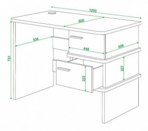 Стол письменный Домино нельсон СД-15С в Камышлове - kamyshlov.mebel24.online | фото 3