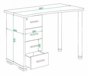 Стол письменный Домино нельсон СКМ-50 в Камышлове - kamyshlov.mebel24.online | фото 5