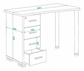 Стол письменный Домино нельсон СКМ-50 в Камышлове - kamyshlov.mebel24.online | фото 5