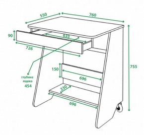 Стол письменный Домино СК-7 в Камышлове - kamyshlov.mebel24.online | фото 2