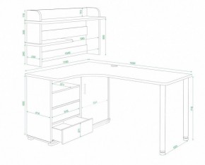 Стол письменный Домино СР-145СМ в Камышлове - kamyshlov.mebel24.online | фото 2