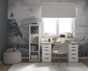Стол письменный Ингар 2/55 140x75x55, дуб беленый/белый в Камышлове - kamyshlov.mebel24.online | фото 4