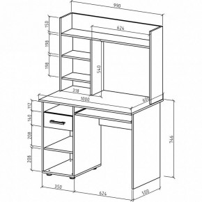 Стол письменный Остин в Камышлове - kamyshlov.mebel24.online | фото 3