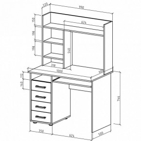 Стол письменный Остин в Камышлове - kamyshlov.mebel24.online | фото 3