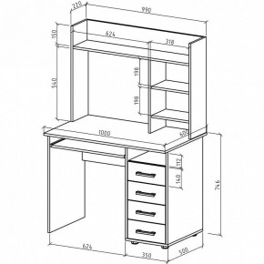 Стол письменный Остин в Камышлове - kamyshlov.mebel24.online | фото 3