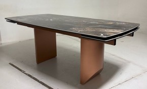 Стол ПУАНТО 200 TITANIUM LAWA NERO, керамика / МЕДЬ каркас М-City в Камышлове - kamyshlov.mebel24.online | фото 3