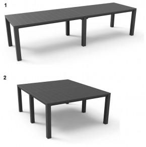 Стол раскладной Джули (Julie Double table 2 configurations) Графит в Камышлове - kamyshlov.mebel24.online | фото 1