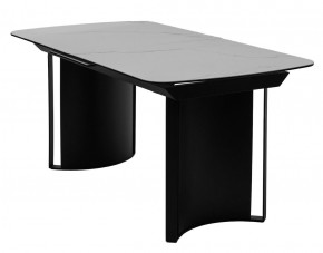 Стол RASMUS 160 TL-45 Белый мрамор, испанская керамика / черный каркас, ®DISAUR в Камышлове - kamyshlov.mebel24.online | фото 1