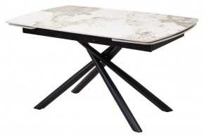 Стол RIVOLI 140 GLOSS LUXURY PANDORA SOLID CERAMIC / BLACK, ®DISAUR в Камышлове - kamyshlov.mebel24.online | фото 1