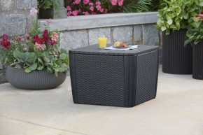 Стол-сундук Лузон Плюс (Luzon Plus Flat Wicker), графит в Камышлове - kamyshlov.mebel24.online | фото 1