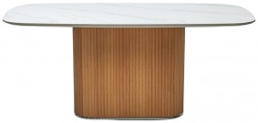Стол TAMPA 180 цвет БЕЛЫЙ МРАМОР M326, керамика / Каркас OAK, ®DISAUR в Камышлове - kamyshlov.mebel24.online | фото 9