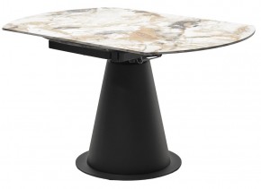 Стол TERAMO 135 GLOSS GRAND JADE SOLID CERAMIC, керамика, поворотн.механизм / Черный каркас, ®DISAUR в Камышлове - kamyshlov.mebel24.online | фото 10