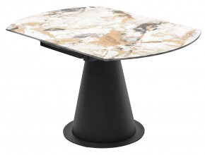 Стол TERAMO 135 GLOSS GRAND JADE SOLID CERAMIC, керамика, поворотн.механизм / Черный каркас, ®DISAUR в Камышлове - kamyshlov.mebel24.online | фото 11