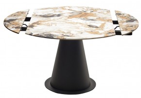 Стол TERAMO 135 GLOSS GRAND JADE SOLID CERAMIC, керамика, поворотн.механизм / Черный каркас, ®DISAUR в Камышлове - kamyshlov.mebel24.online | фото 14