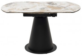 Стол TERAMO 135 GLOSS GRAND JADE SOLID CERAMIC, керамика, поворотн.механизм / Черный каркас, ®DISAUR в Камышлове - kamyshlov.mebel24.online | фото 16
