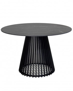 Стол TERNI 120 MATT BLACK MARBLE SOLID CERAMIC Черный мрамор матовый, керамика /Черн.каркас, ®DISAUR в Камышлове - kamyshlov.mebel24.online | фото 3