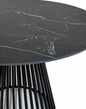 Стол TERNI 120 MATT BLACK MARBLE SOLID CERAMIC Черный мрамор матовый, керамика /Черн.каркас, ®DISAUR в Камышлове - kamyshlov.mebel24.online | фото 4