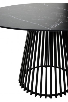 Стол TERNI 120 MATT BLACK MARBLE SOLID CERAMIC Черный мрамор матовый, керамика /Черн.каркас, ®DISAUR в Камышлове - kamyshlov.mebel24.online | фото 5