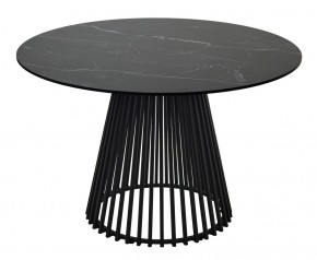 Стол TERNI 120 MATT BLACK MARBLE SOLID CERAMIC Черный мрамор матовый, керамика /Черн.каркас, ®DISAUR в Камышлове - kamyshlov.mebel24.online | фото 8