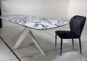 Стол VICENZA 220 BULGARI WHITE, керамика / белый, ®DISAUR в Камышлове - kamyshlov.mebel24.online | фото 4