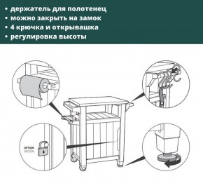 Столик для барбекю 105л (Unity 105L) коричневый в Камышлове - kamyshlov.mebel24.online | фото 5