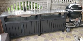 Столик для барбекю 415 Л (Unity Chef 415 L) графит в Камышлове - kamyshlov.mebel24.online | фото 1
