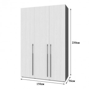 СТОУН С31 Шкаф 3-х створчатый (дуб золотой/графит) в Камышлове - kamyshlov.mebel24.online | фото 2