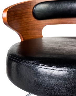 Стул барный DOBRIN FRED BLACK, коричневое дерево, чёрный в Камышлове - kamyshlov.mebel24.online | фото 6