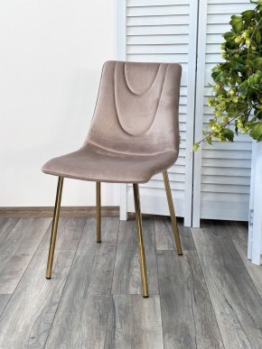 Стул ELLI BLUVEL-40 Бежевый, велюр / золотой каркас М-City в Камышлове - kamyshlov.mebel24.online | фото 4