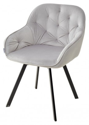 Стул GALE 360 град. поворот. BLUVEL-03 LIGHT GREY, велюр/ черный каркас, М-City в Камышлове - kamyshlov.mebel24.online | фото 1