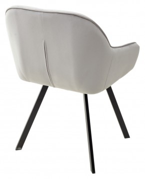 Стул GALE 360 град. поворот. BLUVEL-03 LIGHT GREY, велюр/ черный каркас, М-City в Камышлове - kamyshlov.mebel24.online | фото 4