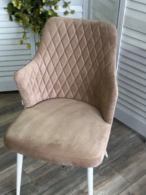 Стул HERMAN 360 град. БЕЖЕВЫЙ #5, велюр / белый каркас М-City в Камышлове - kamyshlov.mebel24.online | фото 5