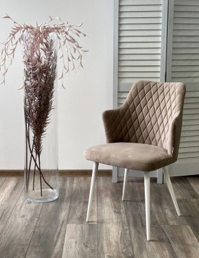 Стул HERMAN 360 град. ЛАТТЕ #25, велюр / белый каркас М-City в Камышлове - kamyshlov.mebel24.online | фото 2
