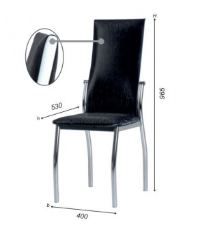 Стул Пекин А1.10-05 со вставкой (двухцветный) (Стандарт) хром/кожзам (4 шт.) в Камышлове - kamyshlov.mebel24.online | фото 3